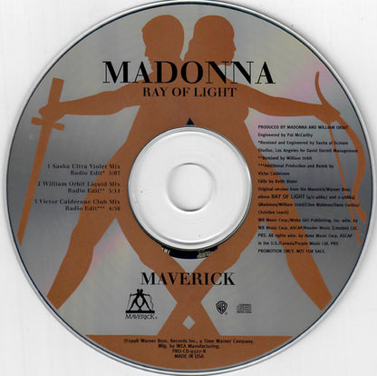 Madonna : Ray Of Light (CD, Single, Promo)