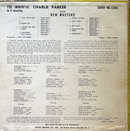 Charlie Parker : The Immortal Charlie Parker (LP, Album, Mono, RM)