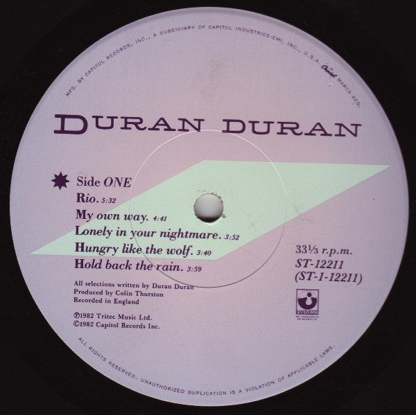 Duran Duran : Rio (LP, Album, 1st)