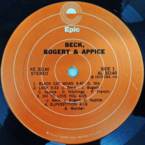 Beck, Bogert & Appice : Beck, Bogert & Appice (LP, Album, RP)