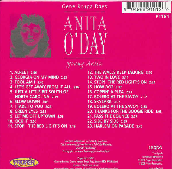 Anita O'Day : Young Anita (Box, Comp + 4xCD, RM)
