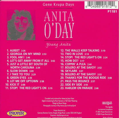 Anita O'Day : Young Anita (Box, Comp + 4xCD, RM)