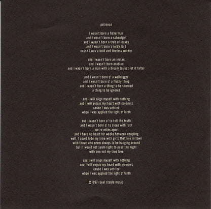Will Oldham : Patience (7")