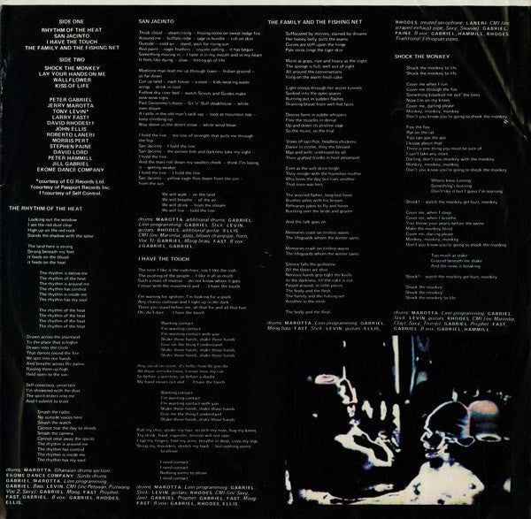 Peter Gabriel : Security (LP, Album, All)