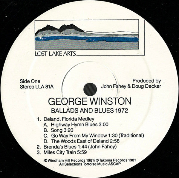 George Winston : Ballads And Blues 1972 (LP, Album, RE)