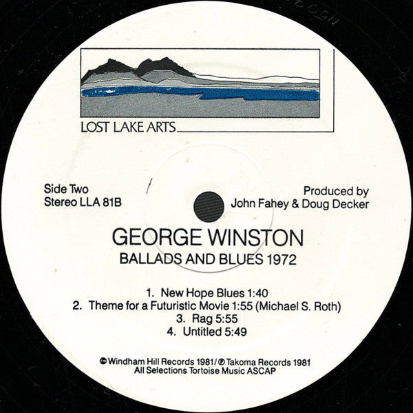 George Winston : Ballads And Blues 1972 (LP, Album, RE)