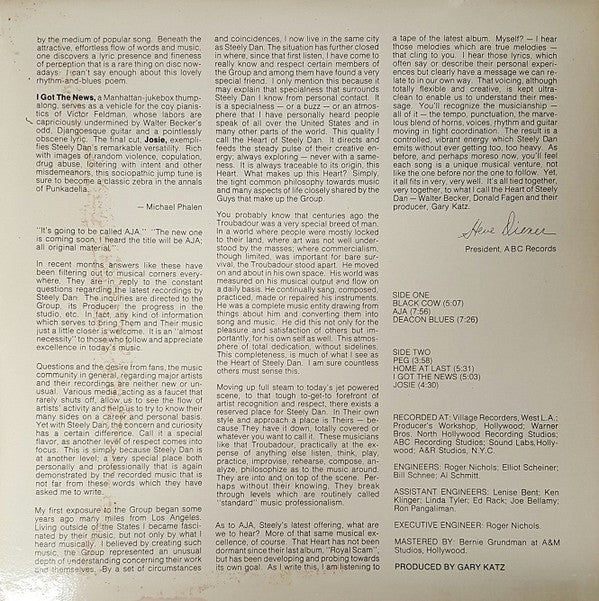 Steely Dan : Aja (LP, Album, San)