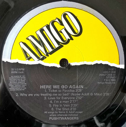 Pushtwangers : Here We Go Again... (LP, Album)