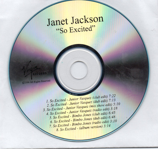 Janet Jackson : So Excited (Remixes) (CDr, Maxi, Promo)