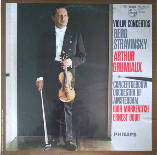 Arthur Grumiaux / Alban Berg / Igor Stravinsky : Violin Concertos (LP, Album)