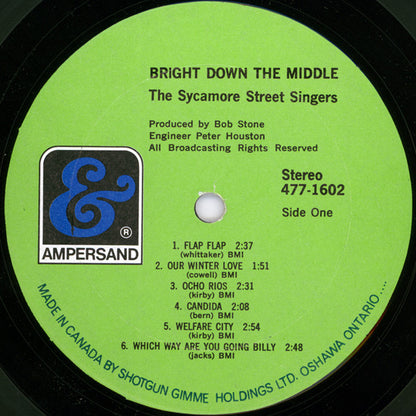 The Sycamore Street Singers : Bright Down The Middle (LP, Album)