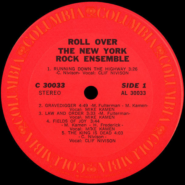 The New York Rock Ensemble : Roll Over (LP, Album, Pit)