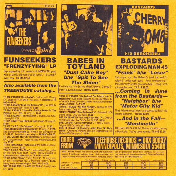Bastards (2) : Neighbor / Motor City Kid (7", Ltd, Blu)