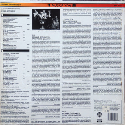 The Gerald Danovitch Saxophone Quartet : Gerald Danovitch Saxophone Quartet (LP, Album)