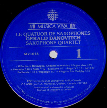 The Gerald Danovitch Saxophone Quartet : Gerald Danovitch Saxophone Quartet (LP, Album)