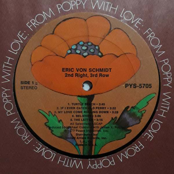 Eric Von Schmidt : 2nd Right 3rd Row (LP, Album, Ter)