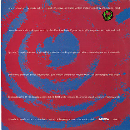 Shriekback : Hand On My Heart (12")