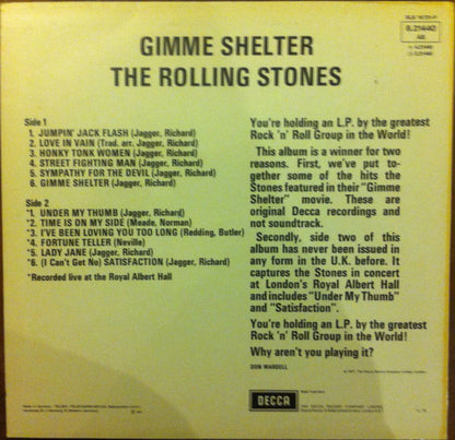 The Rolling Stones : Gimme Shelter (LP, Comp, RE, Lam)