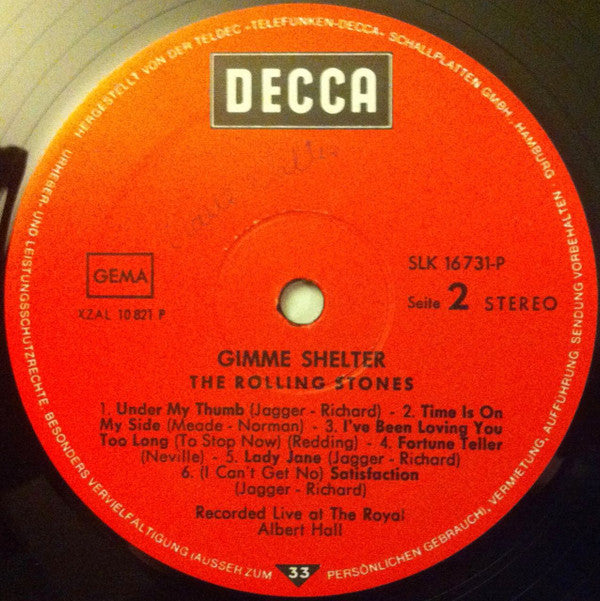 The Rolling Stones : Gimme Shelter (LP, Comp, RE, Lam)