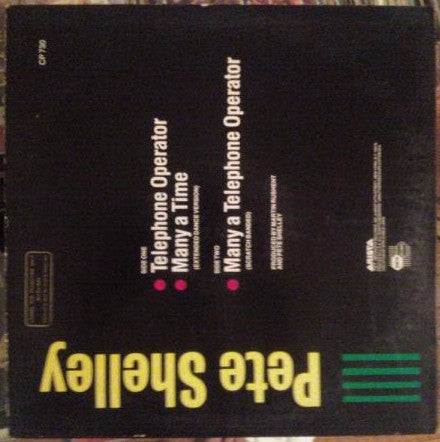 Pete Shelley : Telephone Operator (12", Promo, HRM)
