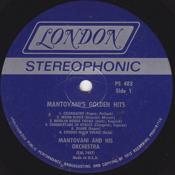 Mantovani And His Orchestra : Mantovani's Golden Hits (LP, Comp)