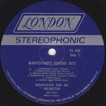 Mantovani And His Orchestra : Mantovani's Golden Hits (LP, Comp)