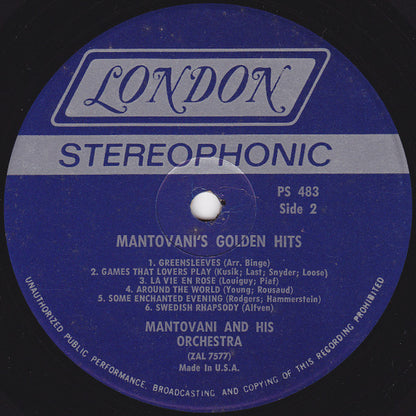 Mantovani And His Orchestra : Mantovani's Golden Hits (LP, Comp)