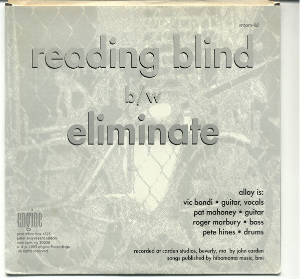 Alloy (5) : Reading Blind (7", Blu)