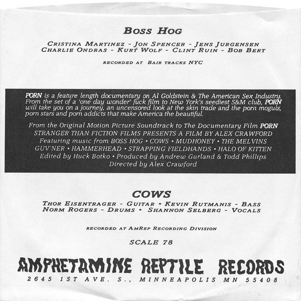 Boss Hog / Cows : Porn 4 (7", Single)