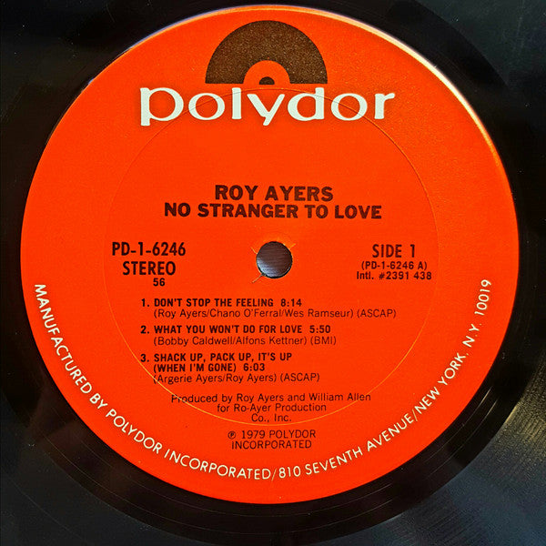 Roy Ayers : No Stranger To Love (LP, Album, 56)