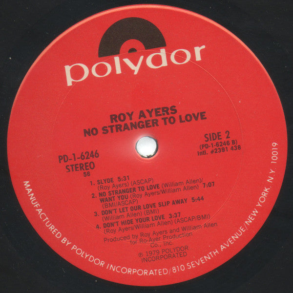 Roy Ayers : No Stranger To Love (LP, Album, 56)