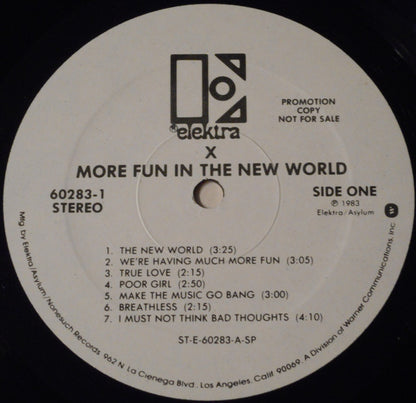 X (5) : More Fun In The New World (LP, Album, Promo)