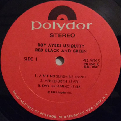 Roy Ayers Ubiquity : Red Black & Green (LP, Album)