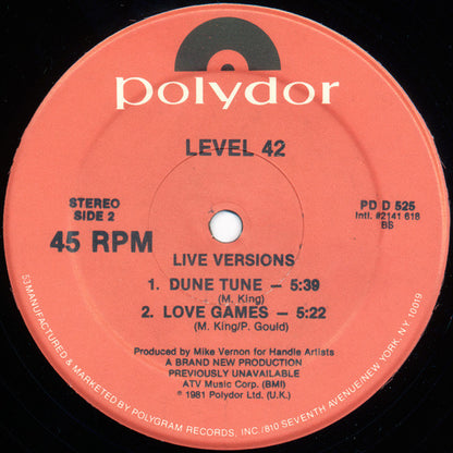 Level 42 : Weave Your Spell (12", Single, 53 )