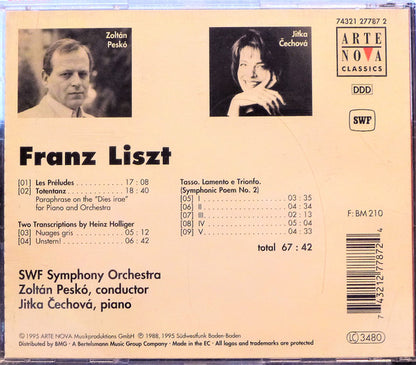 Franz Liszt - Sinfonieorchester Des Südwestfunks, Zoltán Peskó • Jitka Čechová (2) : Les Preludes • Totentanz • Two Transcriptions By Heinz Holliger • "Tasso. Lamento E Trionfo." (CD, Album)