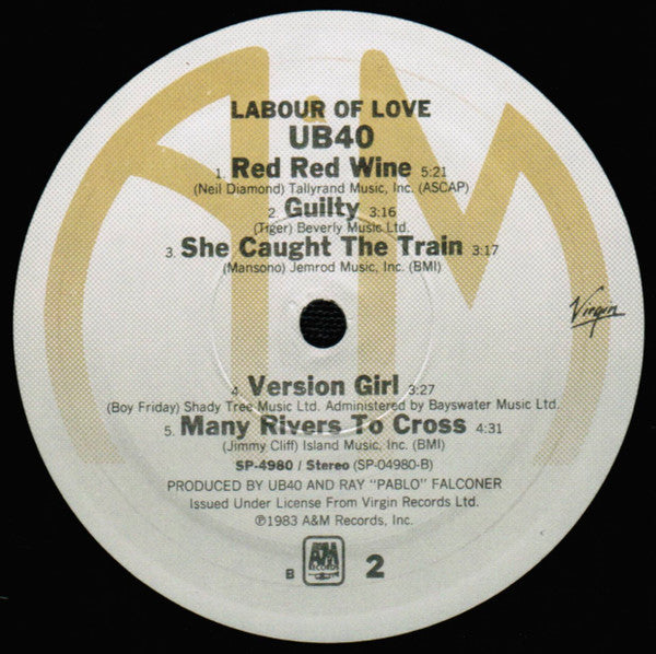 UB40 : Labour Of Love (LP, Album, EMW)