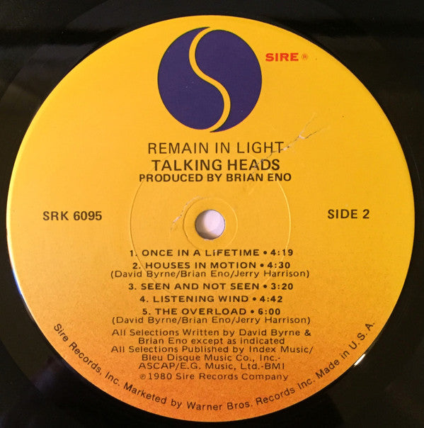 Talking Heads : Remain In Light (LP, Album, Los)