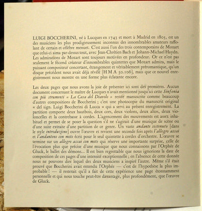 Orchestra Dell'Angelicum Di Milano : Luigi Boccherini (LP, Album)